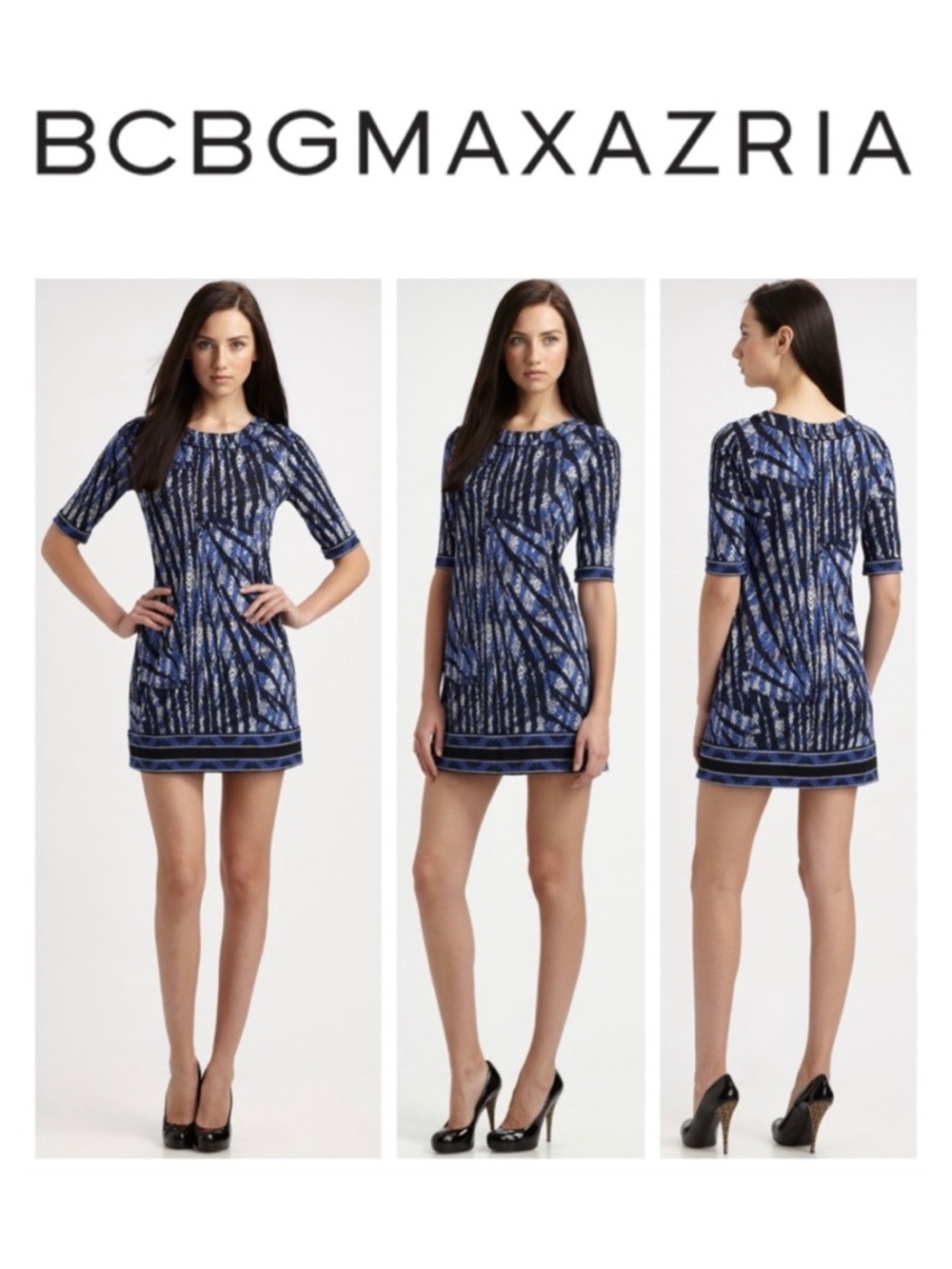 BCBGMaxAzria Ania Border Print Shift Dress